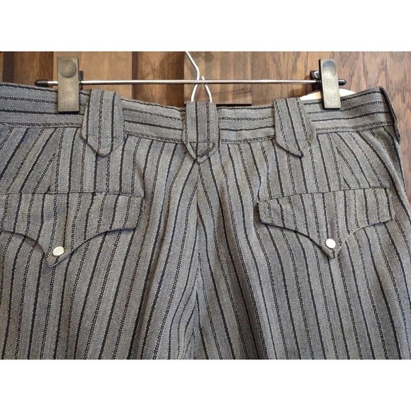 Western Dress Vest Pants Set Metallic Equestrian Black Waistcoat Mens Medium 32 - Picture 4 of 16